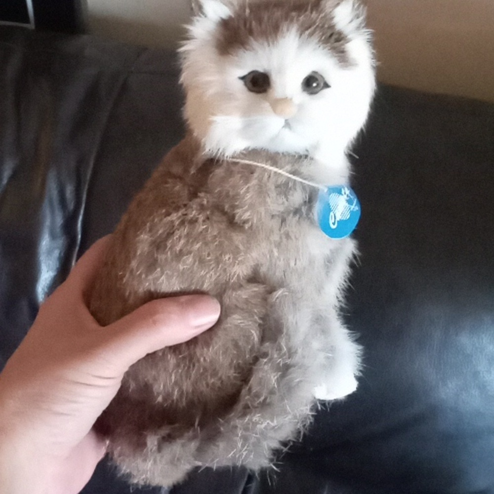 Vintage Realistic Real Fur Cat - Picture 9 of 17